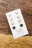 Neutral Mini Birch Earrings - Pearl, Nude, Champagne & Natural