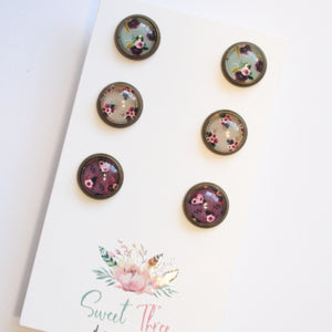 Antiqued Floral Earrings